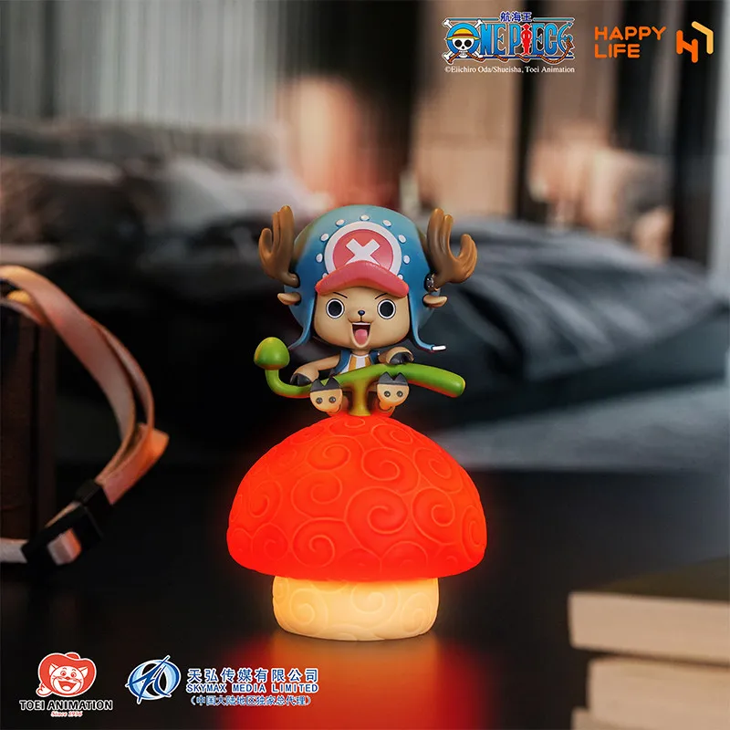 

One Piece Devil Fruit Series Voice-Controlled Night Light Luffy Nico Robin Chopper Portgas·D· Ace Anime Figure Desktop Toy Gifts