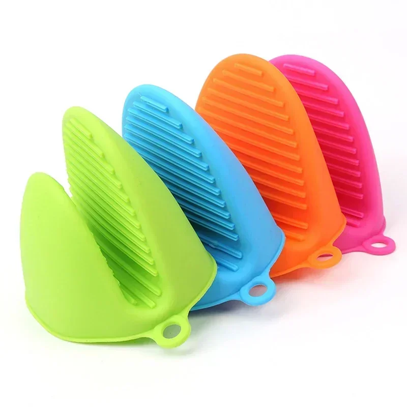 Thicken Silicone Anti-Hot Gloves Microwave Oven Glove Insulation Non Stick Anti-slip Grips Bowl Pot Clips Kitchen Cooking Gadget