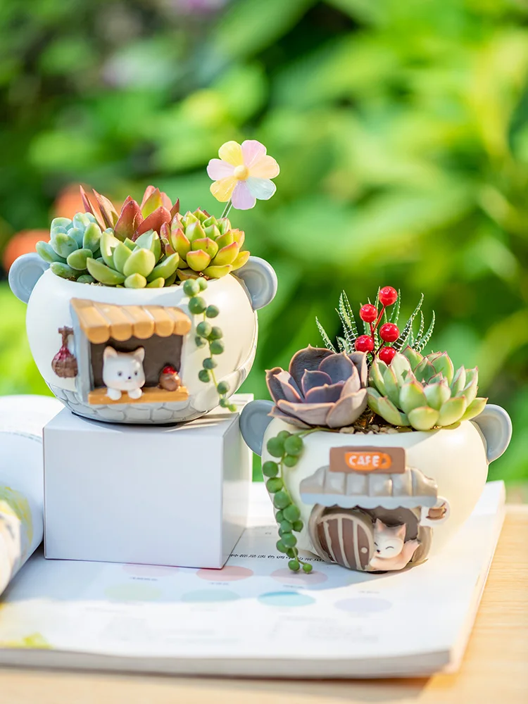 

Creative Mini Succulents Plant Pot, Cute Animal Flower Pots Decorative Planter Containers Home Desktop Decoration - Dropshipping