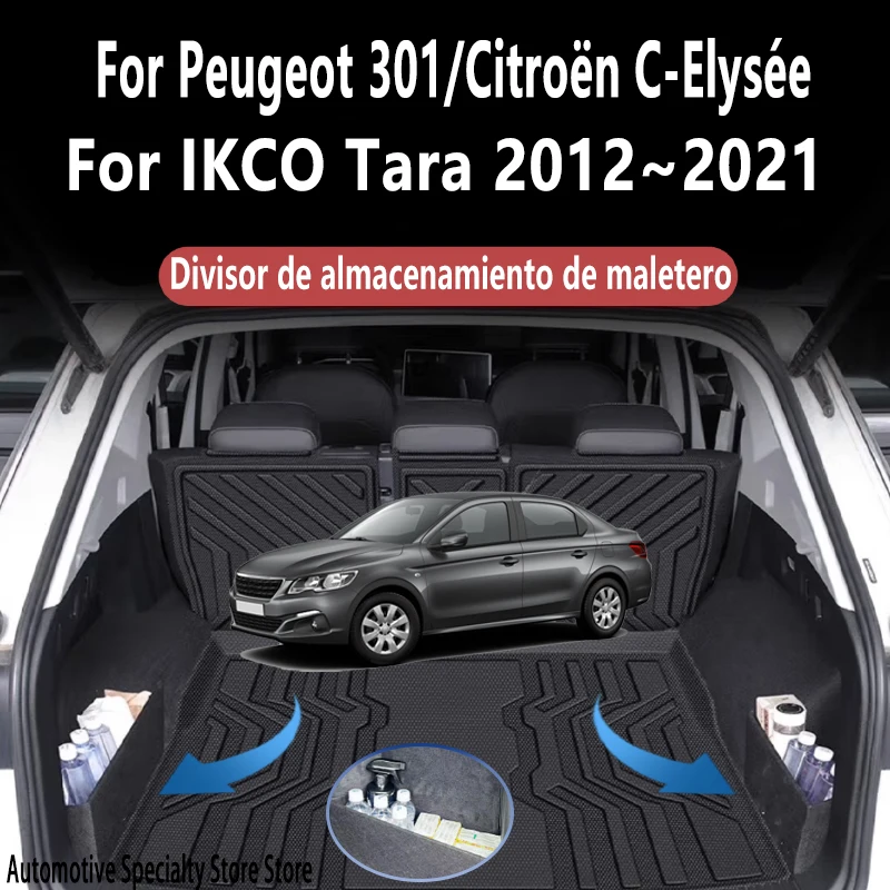 

For Peugeot 301 IKCO Tara 2012~2021 2020 Thickening Multifunction Trunk Storage Partition Storage Interior Parts Car Accessories