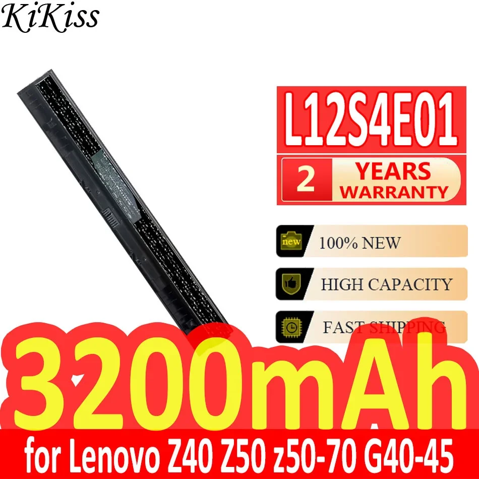 3200mAh KiKiss Powerful Battery L12S4E01 for Lenovo Z40 Z50 z50-70 G40-45 G50-30 G50-70 G50-75 G50-80 G400S G500S L12M4E01