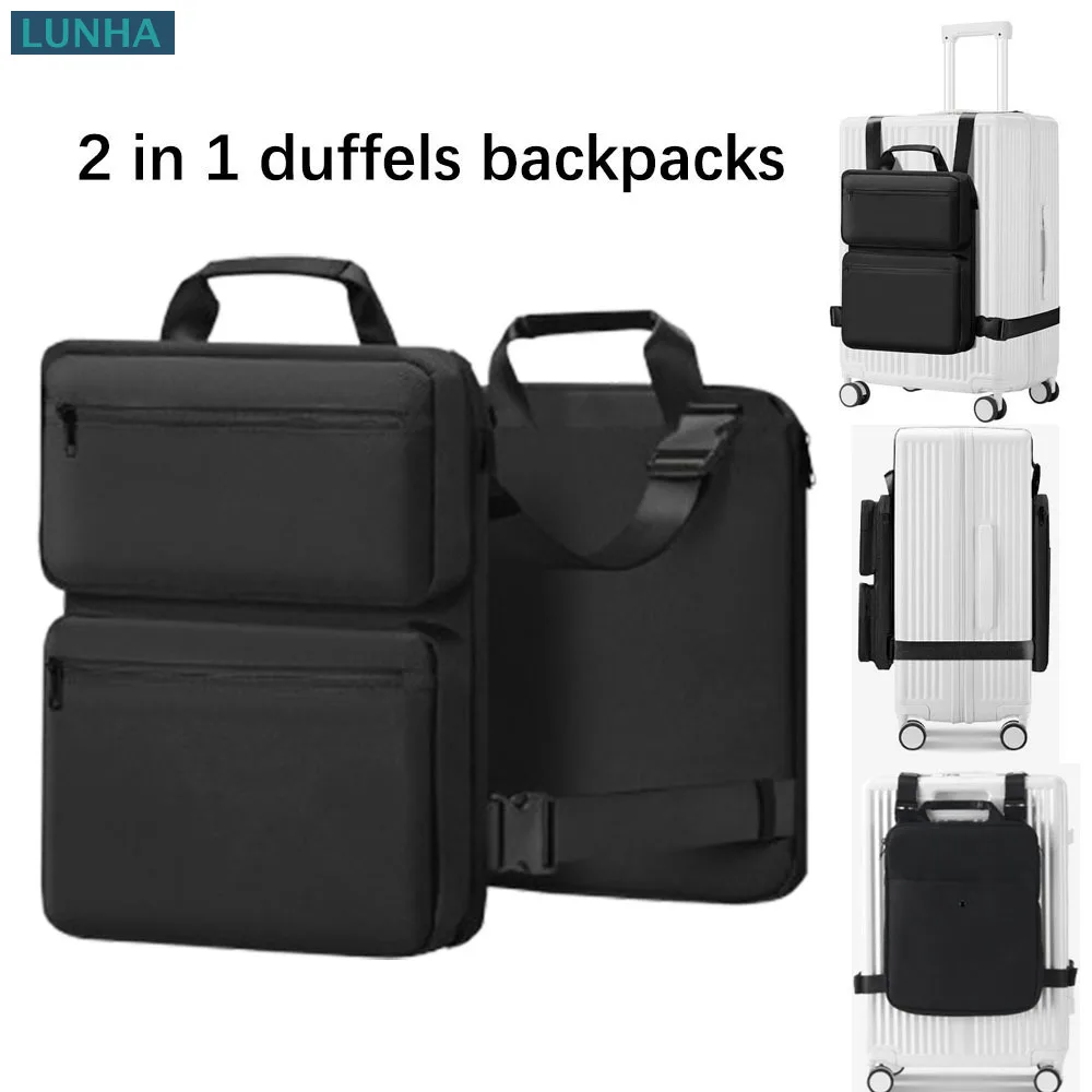 

2 в 1 чемодан, рюкзаки, подвесной посадочный чехол, расширенная спортивная сумка, съемная дорожная дополнительная сумка для багажа на тележке