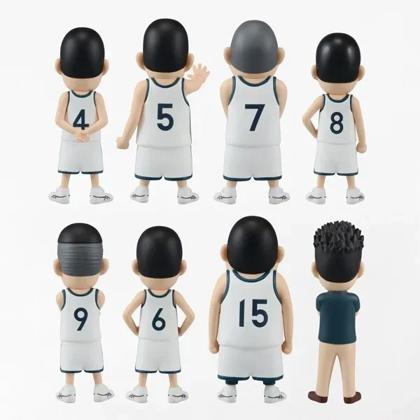 A Set Slam Dunk Action Figure Hanamichi Sakuragi Figurine Akita Sannoh Figure Kawaii Figures Pvc Ornament Birthday Gift Toy