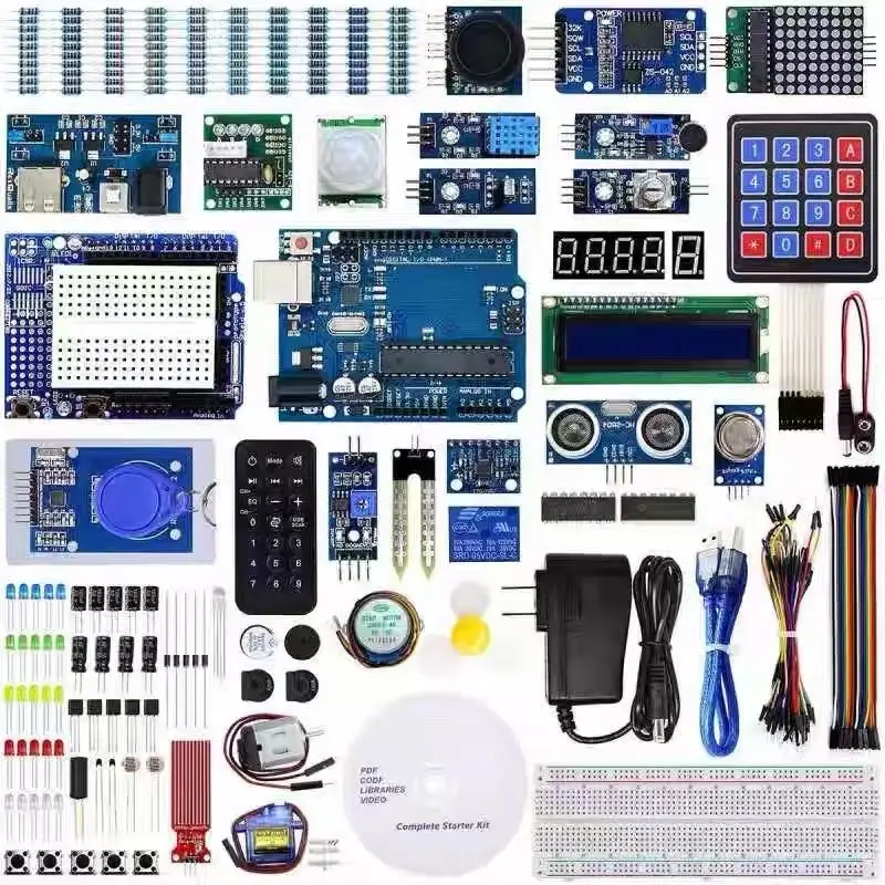 

2024 Ultimate RFID Starter Kit for Arduino UNO R3, Complete Maker Electronics & Sensors Set