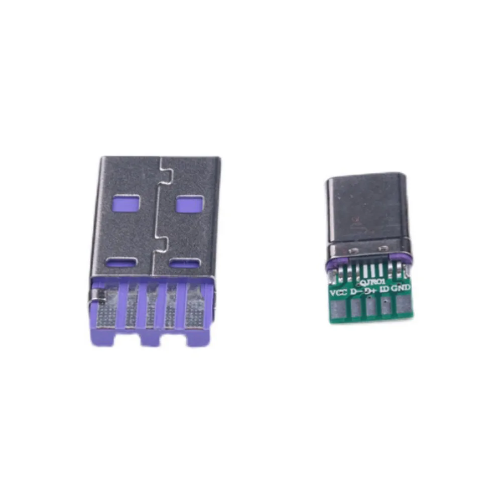 

1Set Type-C USB Fast Charge Adapter 65W 5A Male Connector Welding with 5Pin PCB Type A Male 5Pin Type-C DIY Data Charge DIY Kit