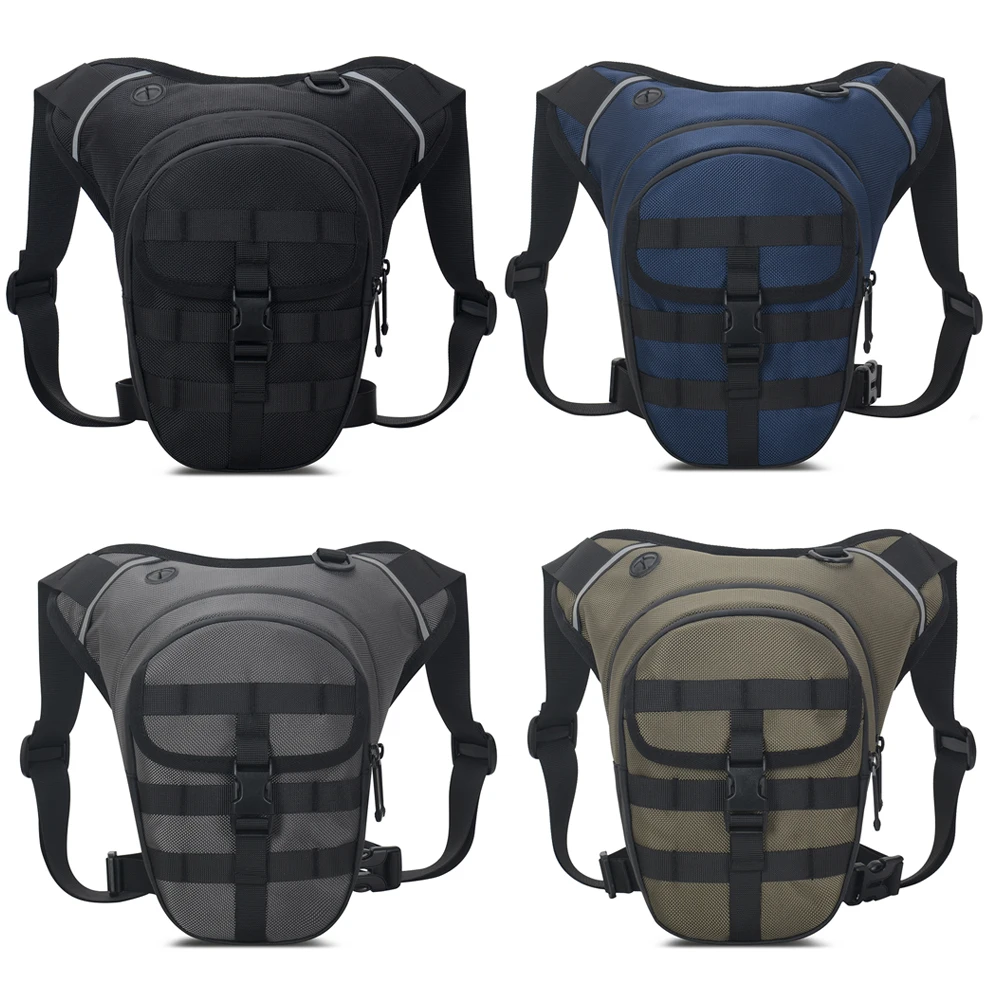 Motorcycle Drop Leg Bag Tactical Fanny Pack Large Capacity Motorcycle Thigh Bag Breathable for Hiking Climbing Fishing