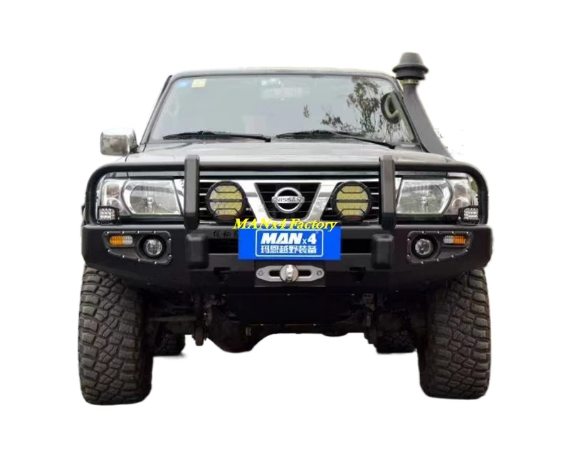

Top-level Steel Bull Bar Front Bumper Winch Space for Patrol Y61 97-04 GU