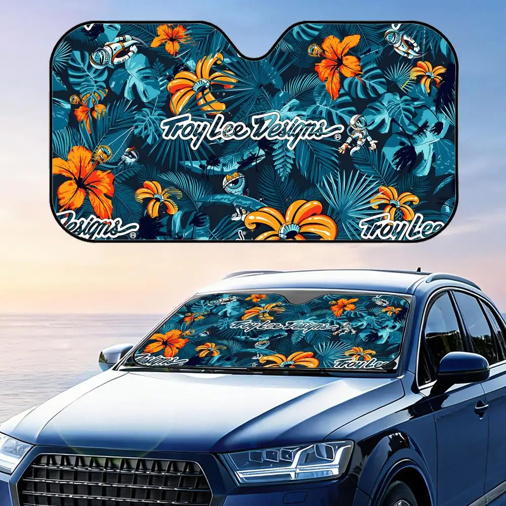 

Солнцезащитный козырек T-Troy L-LeeS Designs: многоразовый, из алюминиевой фольги, с УФ-защитой, трехслойной теплоизоляцией, для лобового стекла