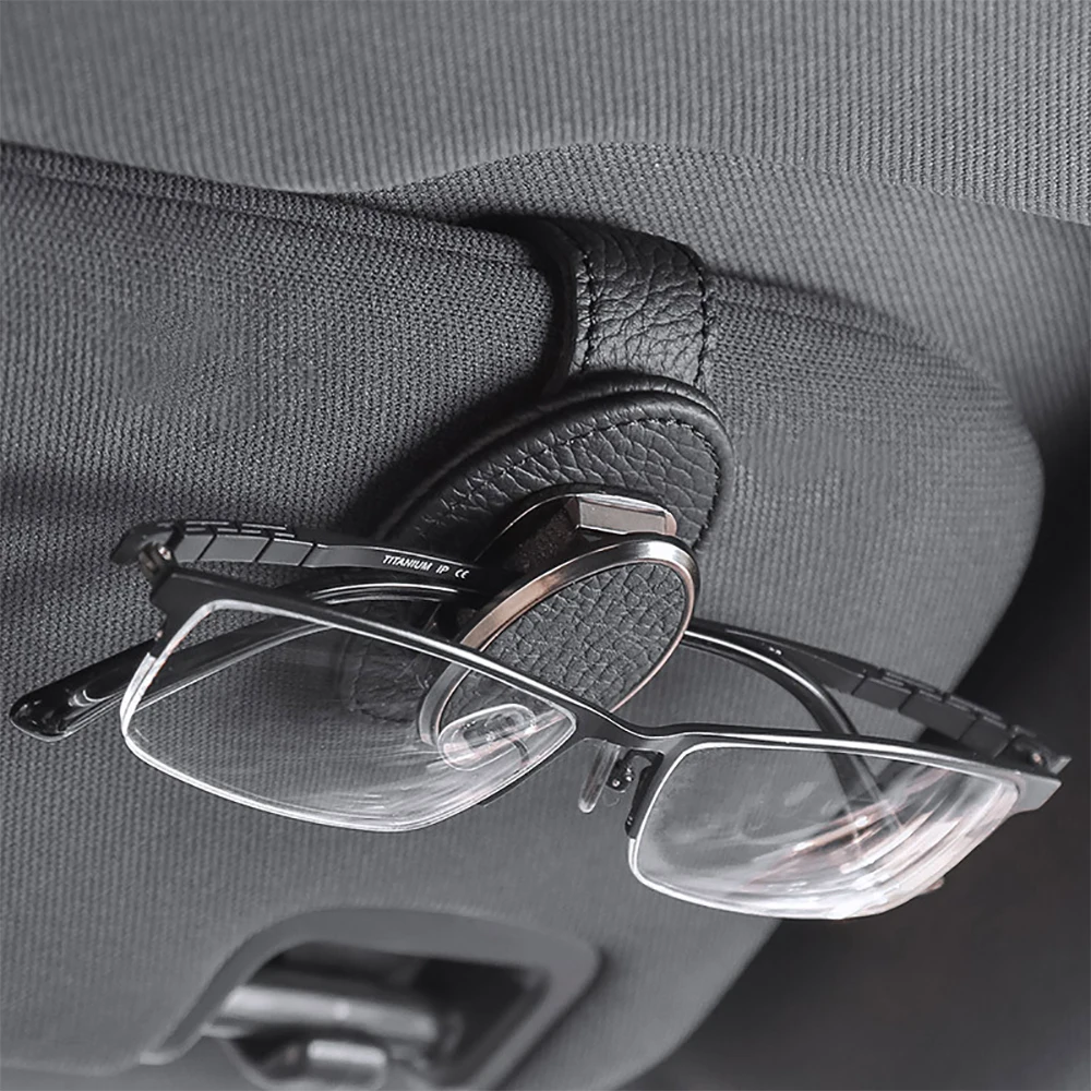 

Car Glasses Case Auto Sun Visor Glasses Holder Sunglasses Clip Card Ticket Holder Pen Case Clip Boxes Universal Auto Accessories