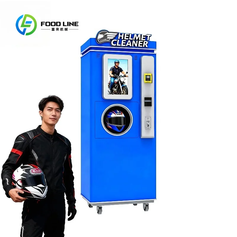 customized self service helmet cleaning vending machine touch screen with multiple payment bulk order discount for gas stations