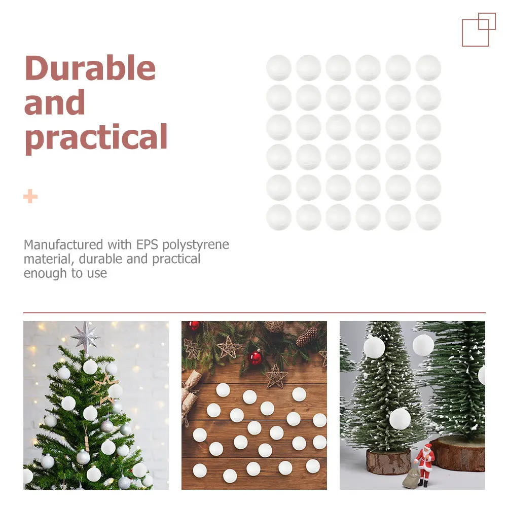 

500Pcs Round Foam Balls White Polystyrene Craft Shapes for DIY Holiday Wedding Party Christmas Ornaments Foam Shapes Balls