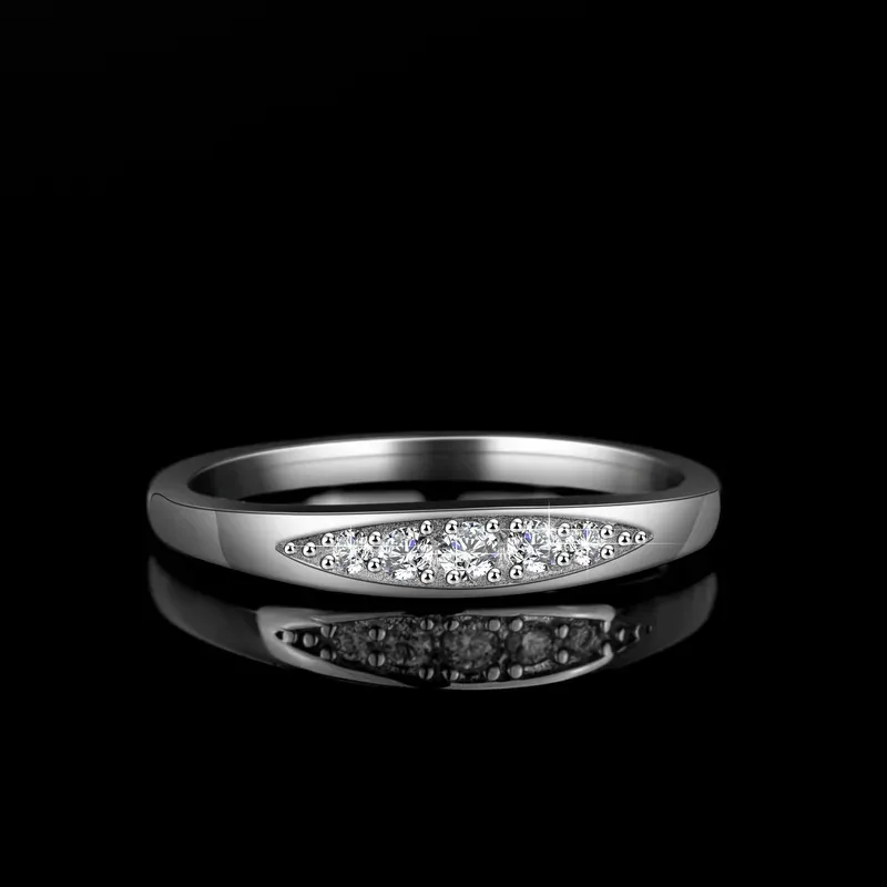 

18K Gold Moissanite For Women PT950 Platinum Flash Diamond In Ring Straight Five-Star Row Luxury Setting
