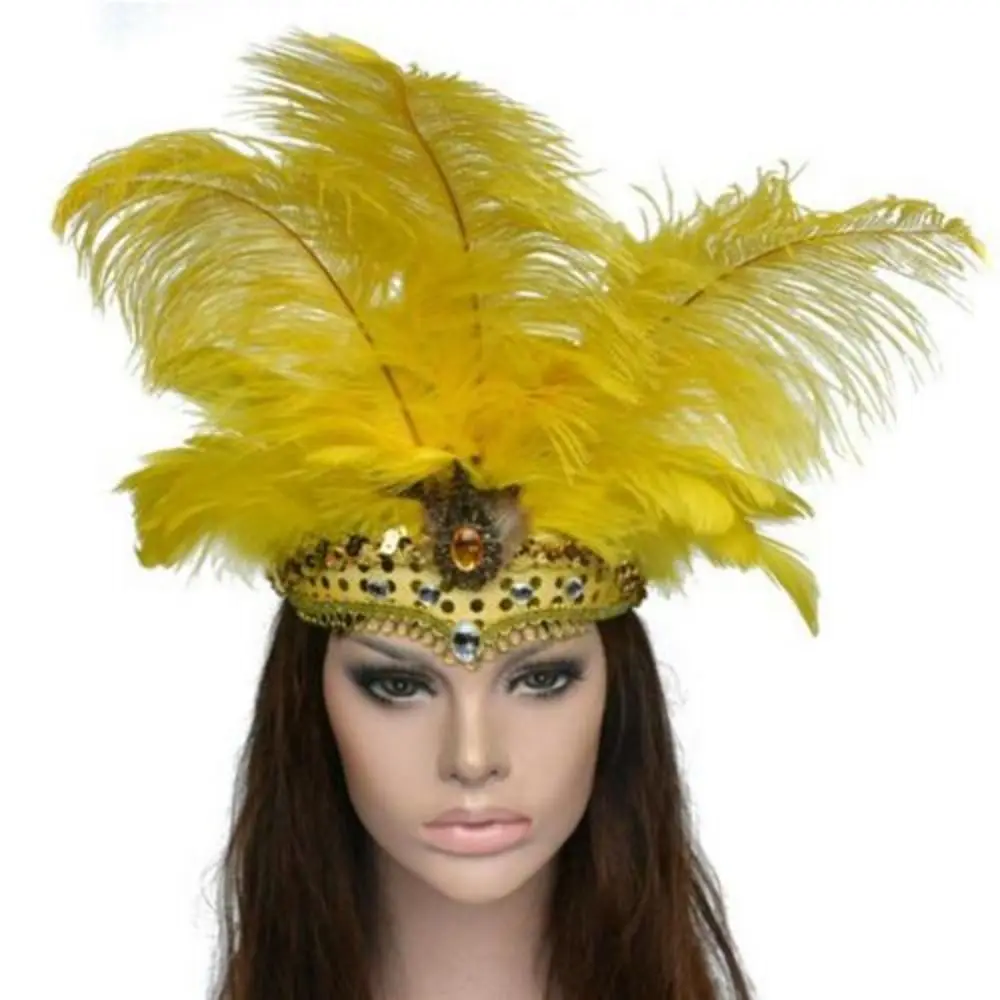 

New Adults Indian Halloween Carnival Feather Headdress Hair Band Hair Accessories