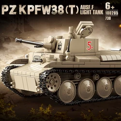 The 38 TF Light Tank 2026 New Tiger crawler armored vehicle Military Toy Gift puzzle assembled building blocks