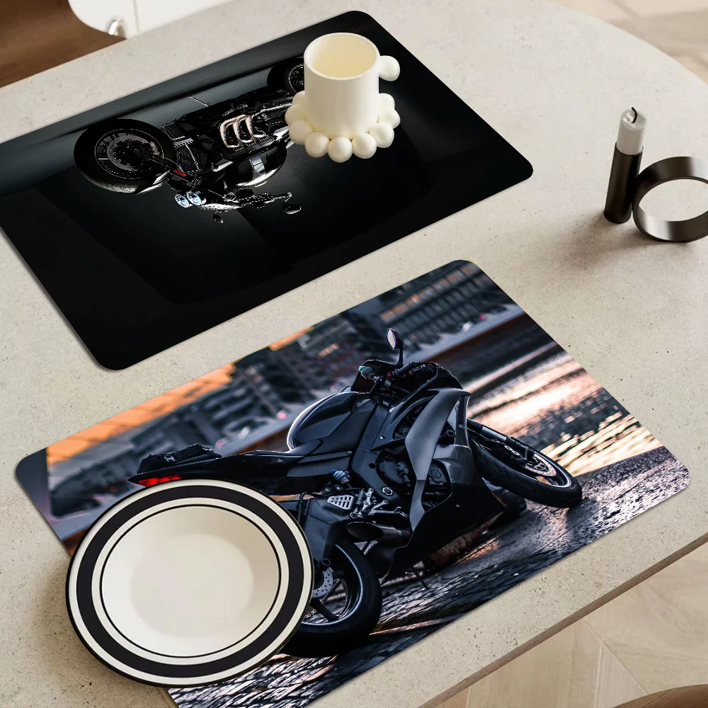 

Motorcycle Coffee Mat Dish Draining Mat Drying Mat Quick Dry Bathroom Drain Pad Kitchen Faucet Placemat