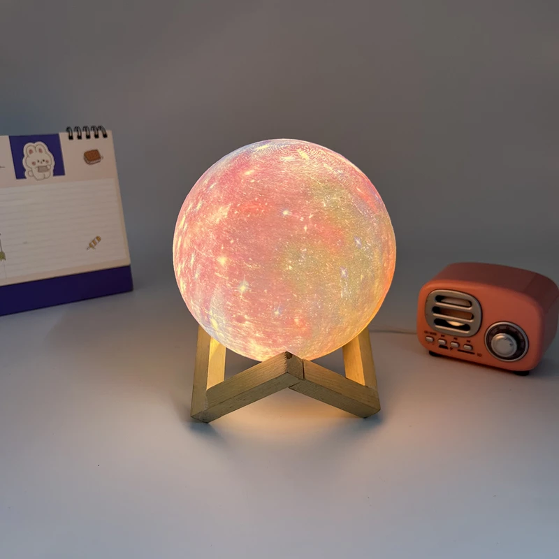 Moon Light Decoration for Home Planet Creative Table Lamp Led Lights Living Room Decoration Mood Bedroom Desk USB Night light