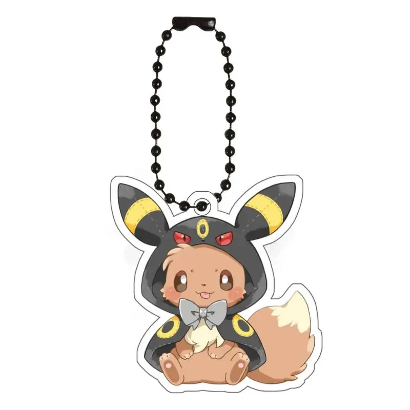Llaveros de Pokémon de Anime Sylveon, Eevee Jolteon Umbreon Espeon Glaceon Leafeon, colgante de colección de figuras de acción acrílicas Diy