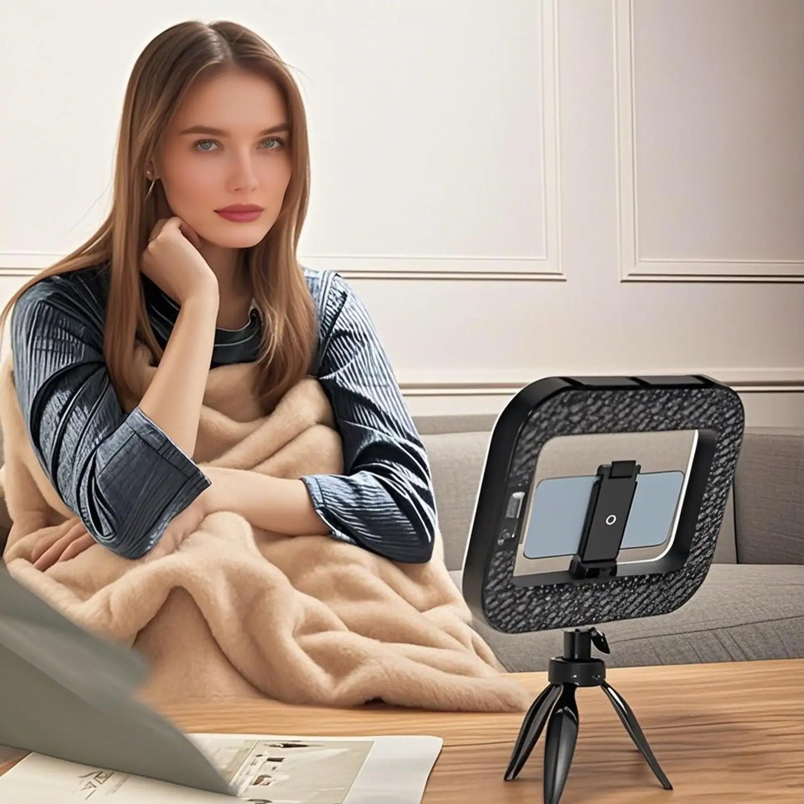 Ring Licht Für Telefon Handheld Stabilisator Kamera Füllen Lampe Anti-Shake Selfie Quadratischen Ring Licht Für Schönheit Make-Up Innen und