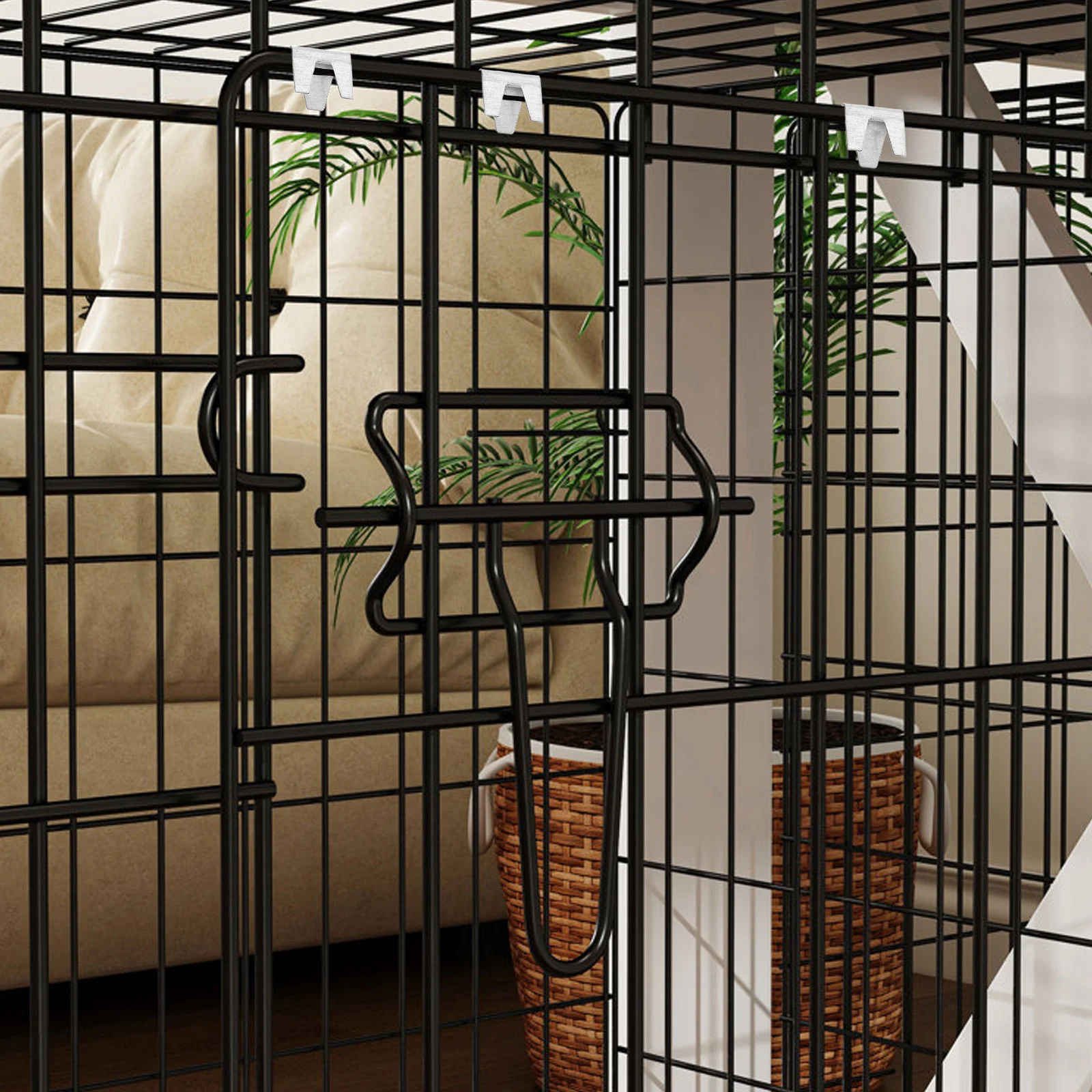 

800Pcs Wire Cage Clips Secure Buckle Clamp for Small Animal Chicken Bird Rabbit Cat Pet Cage Fastening Bird Clasp