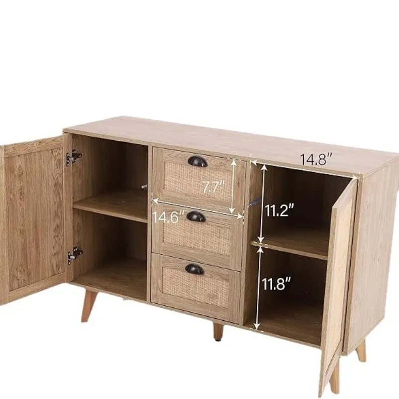 

Rattan cabinets, rattan braids, three-bucket double-door lockers, dining side cabinets against the wall