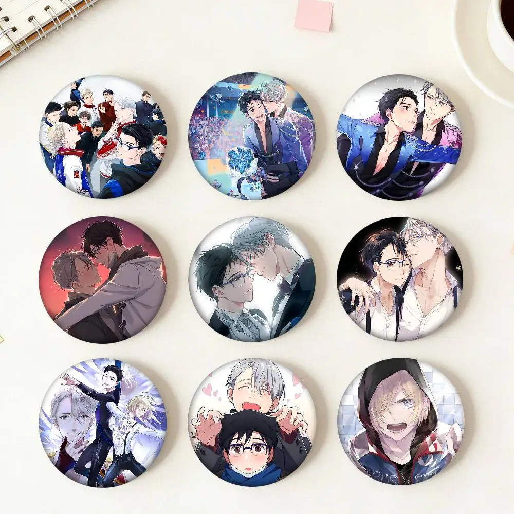 Anime Yuri On Ice Round Badge Creative Brooch Clothing Backpack Accessories Lapel Pin