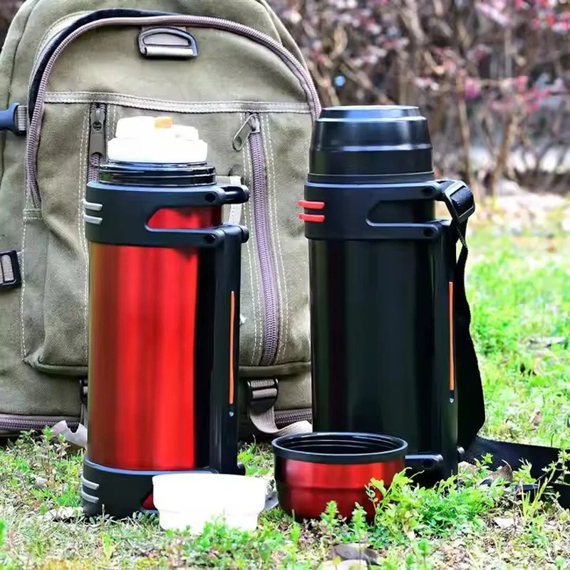

Large Capacity Stainless Steel Flasks Thermos Bottle Vacuum Insulated Water Coffees Cup Outdoor Travel Kettle Keeping Hot Cold