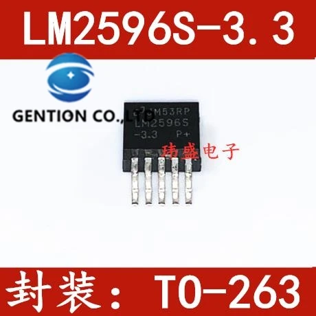 10PCS  LM2596S-3.3 LM2596-3.3 TO-263-5 3.3V voltage regulator tube 3A five end voltage regulator in stock 100% new and original