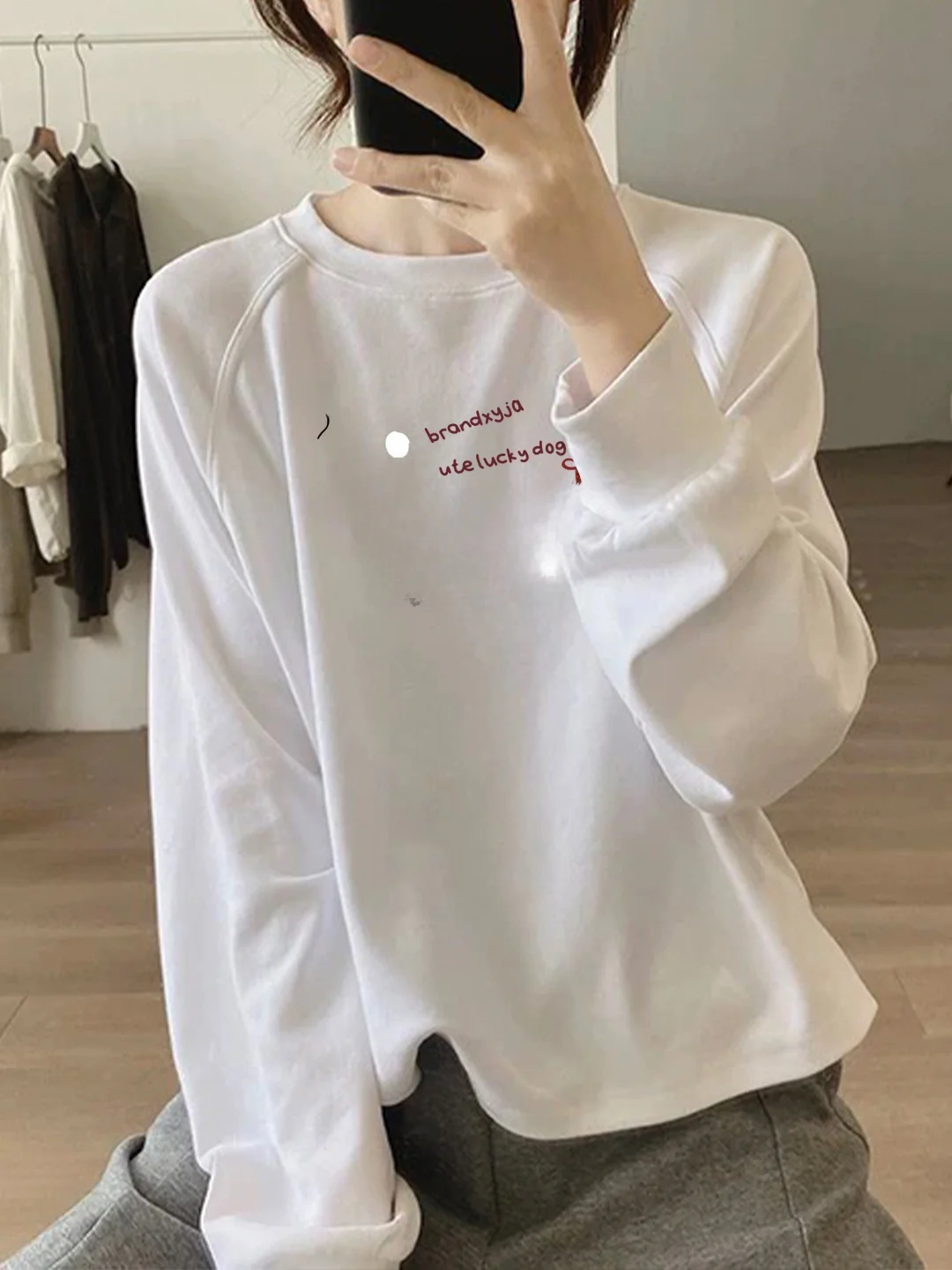 Camiseta Holgada Larga para Mujer, Diseño con Hombros Descubiertos, Estampado de Dibujos Animados, Capa Base, Estilo Casual y Holgado