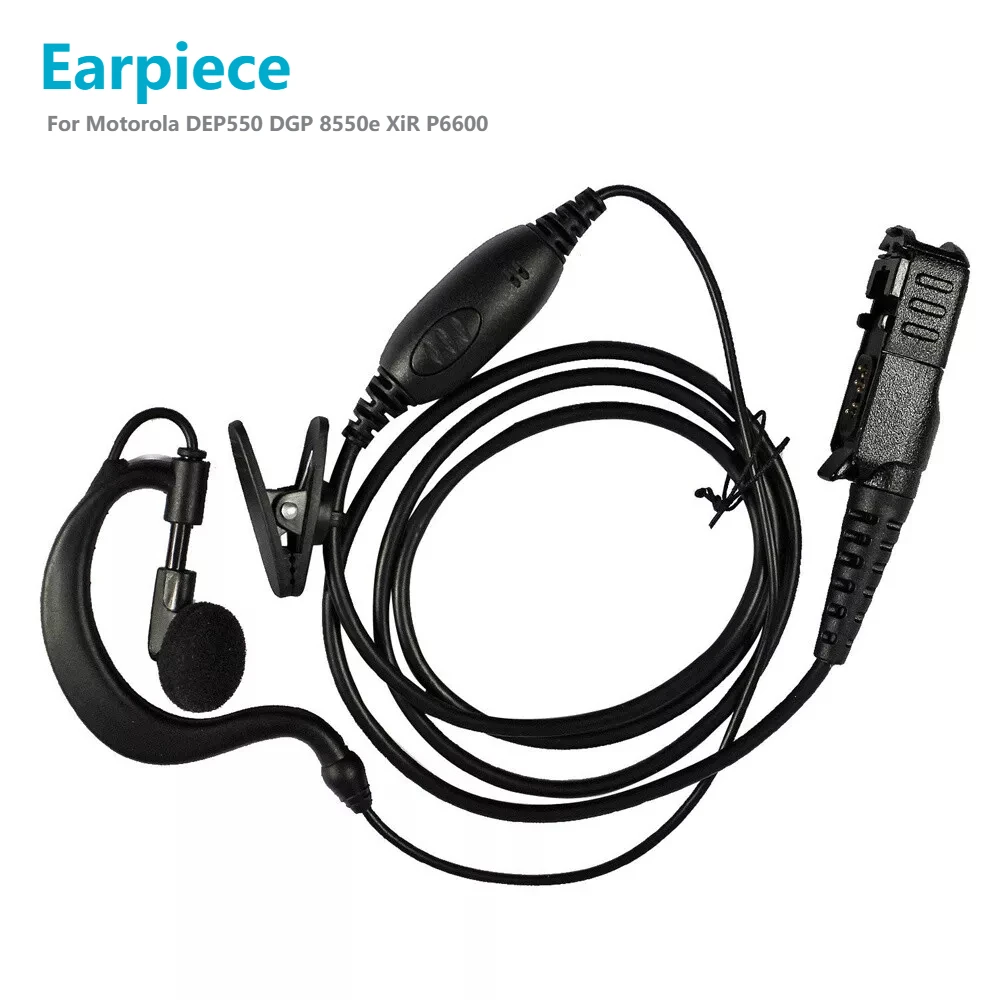 

G Shape Earpiece Headset Mic PTT for Motorola DEP550 DEP570 DP2000 MTP3250 XPR3300 DGP8050e TETRA MTP3100 XPR3500 Walkie Talkie