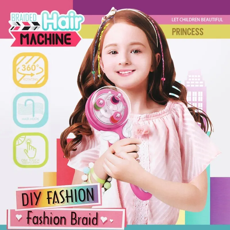 Elektrische Automatische Haar Flechter Schönheit Mode Schmutzige Zöpfe DIY Haar Dekoration Edelsteine Styling Werkzeug für Frauen Kinder Mädchen Spielzeug Geschenk