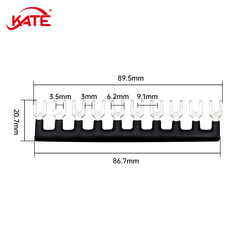 5PCS TBR Terminal Block 10A 20A 30A Insulated Terminals Electrical Connectors 10-Position Busbar Shorting Side Connection