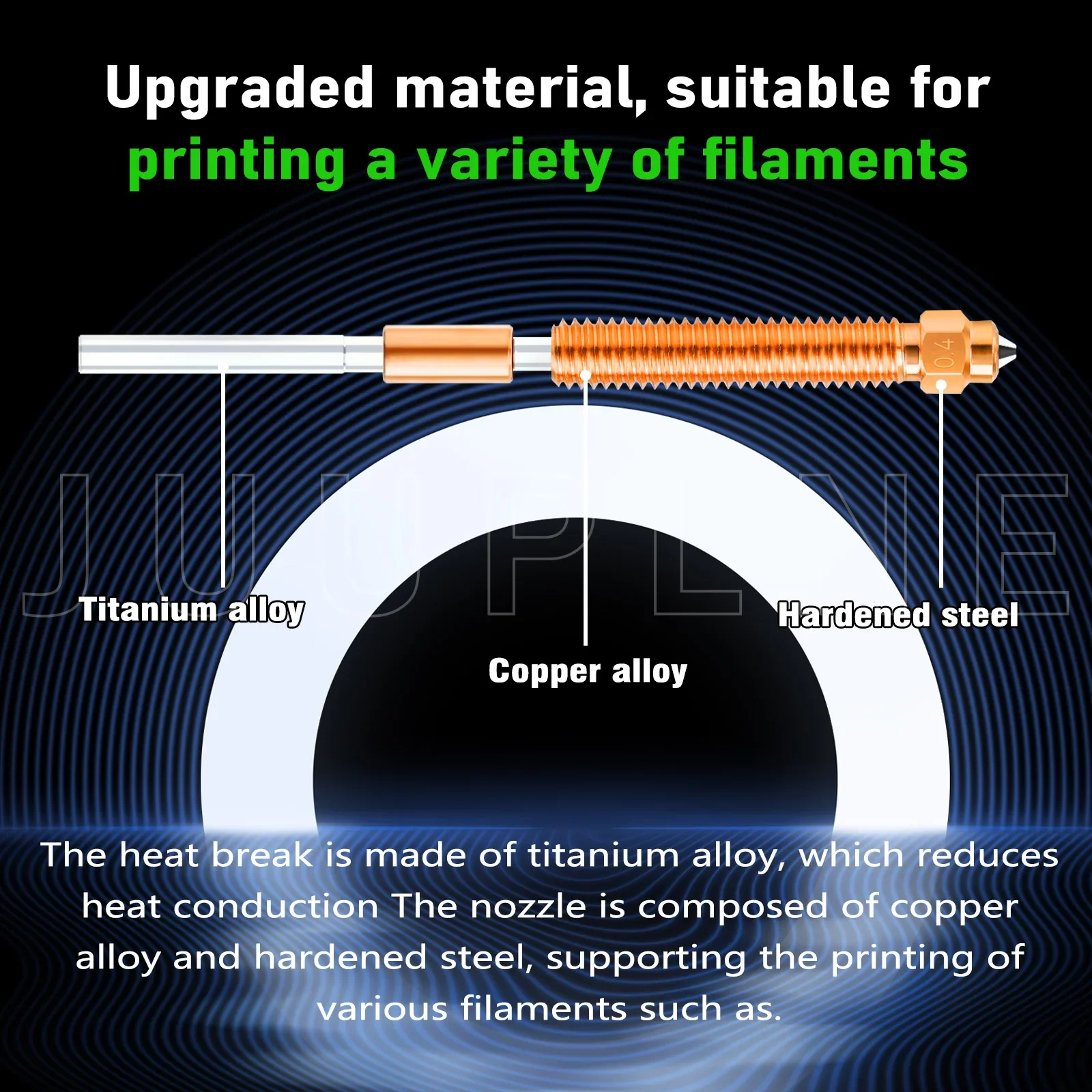 0.2 0.4 0.6 0.8 فوهة لـ Creality K2 K2 Plus K2 Pro Hotend سريعة التبديل جميع المعدن لملحقات طابعة Creality Hi Nozzle ثلاثية الأبعاد #6