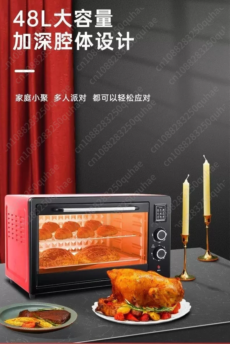 Small integrated multifunctional cake baking electric oven 48 liter oven