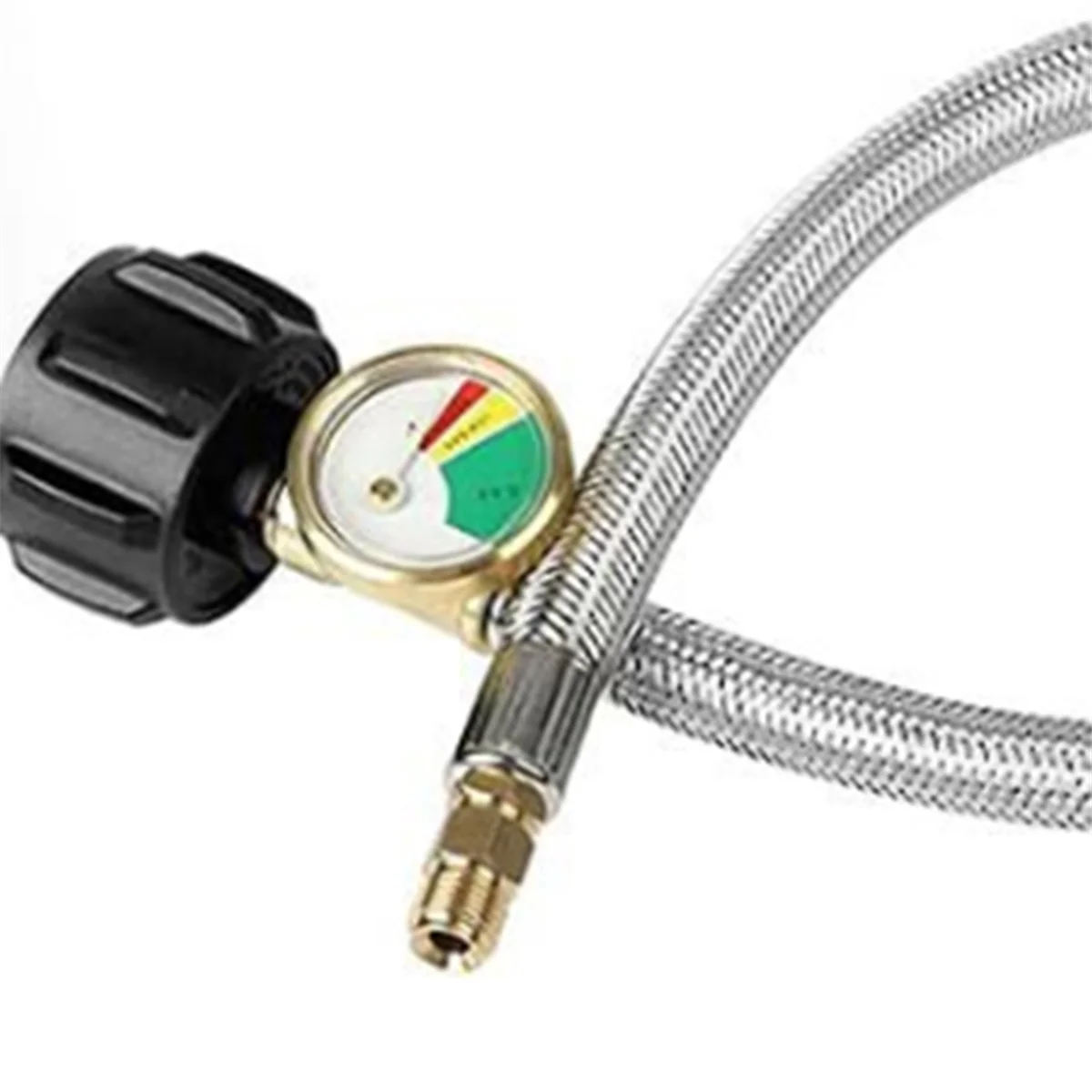 RV Propane Regulator with Hose, Heavy Duty 2-Tank Auto Changeover LP Propane Gas Regulator with Gauge