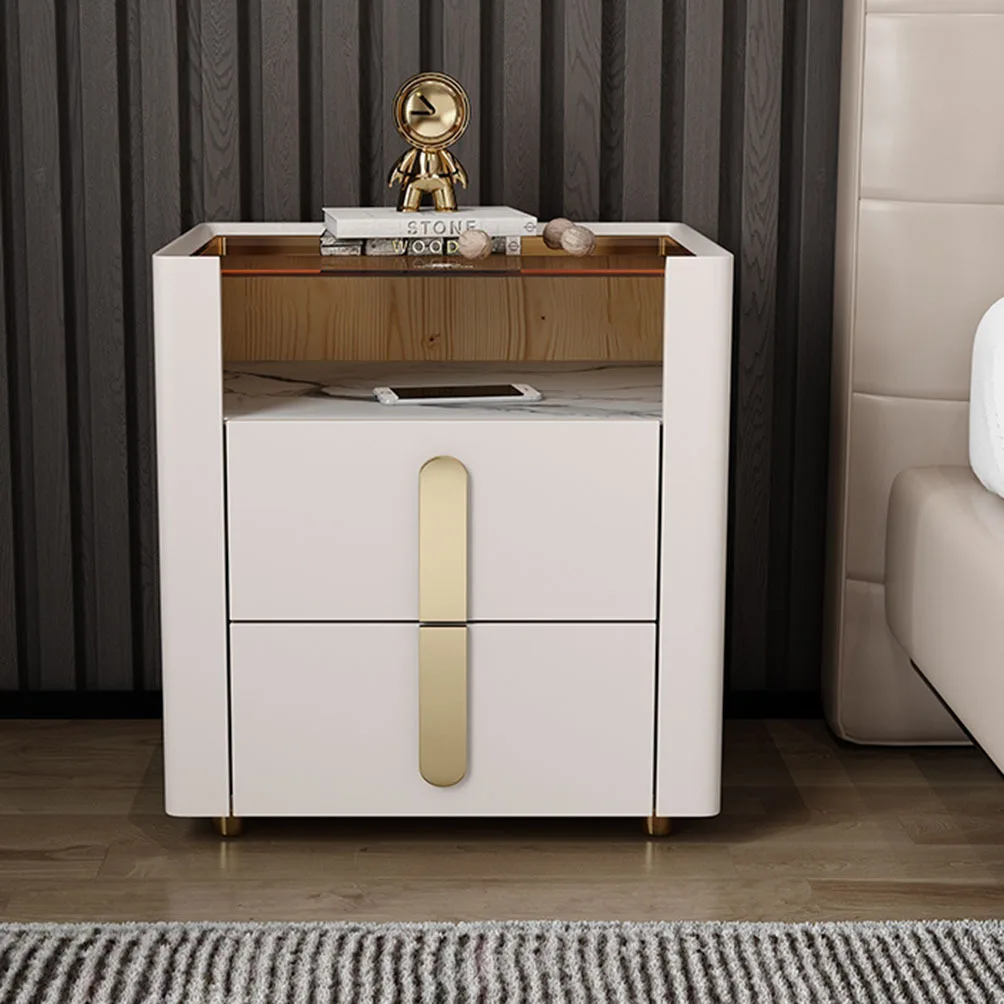

Light luxury bedside table Solid wood bedroom Bedside table