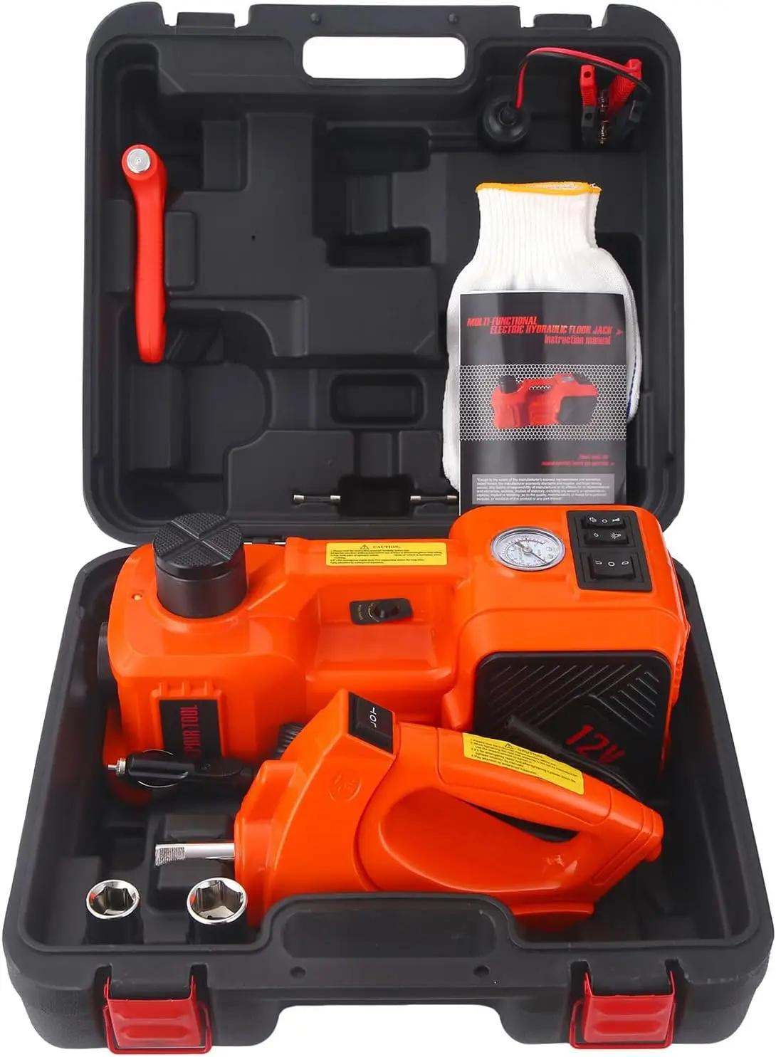 

5 Ton Electric Hydraulic Car Jack Set with Air Pump and Impact Wrench for Vehicle Tire Change and Repair