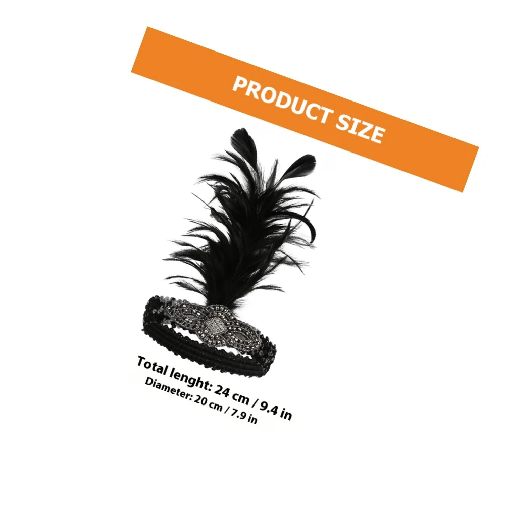 1920s عقال أنيقة خمر هيربيسي حجم واحد يناسب الجميع حفلة عيد الميلاد السنة الجديدة تأثيري 20s اكسسوارات للشعر #5