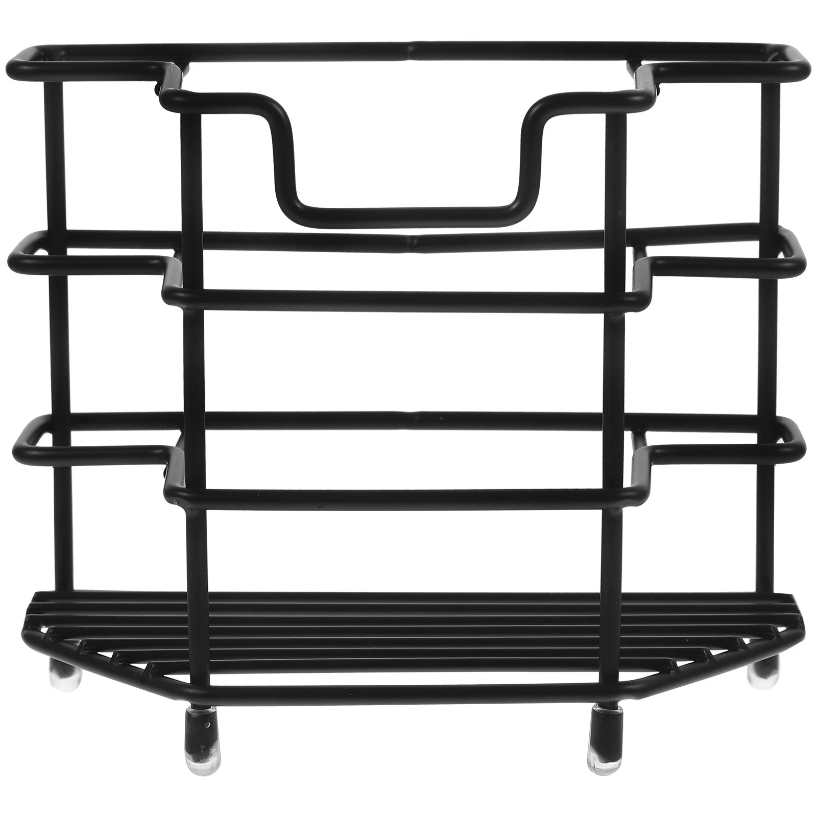 

Stainless Steel Toothbrush Holder Round Edge Design Bathroom Countertop Organizer Multi-Functional Toothpaste Lotion