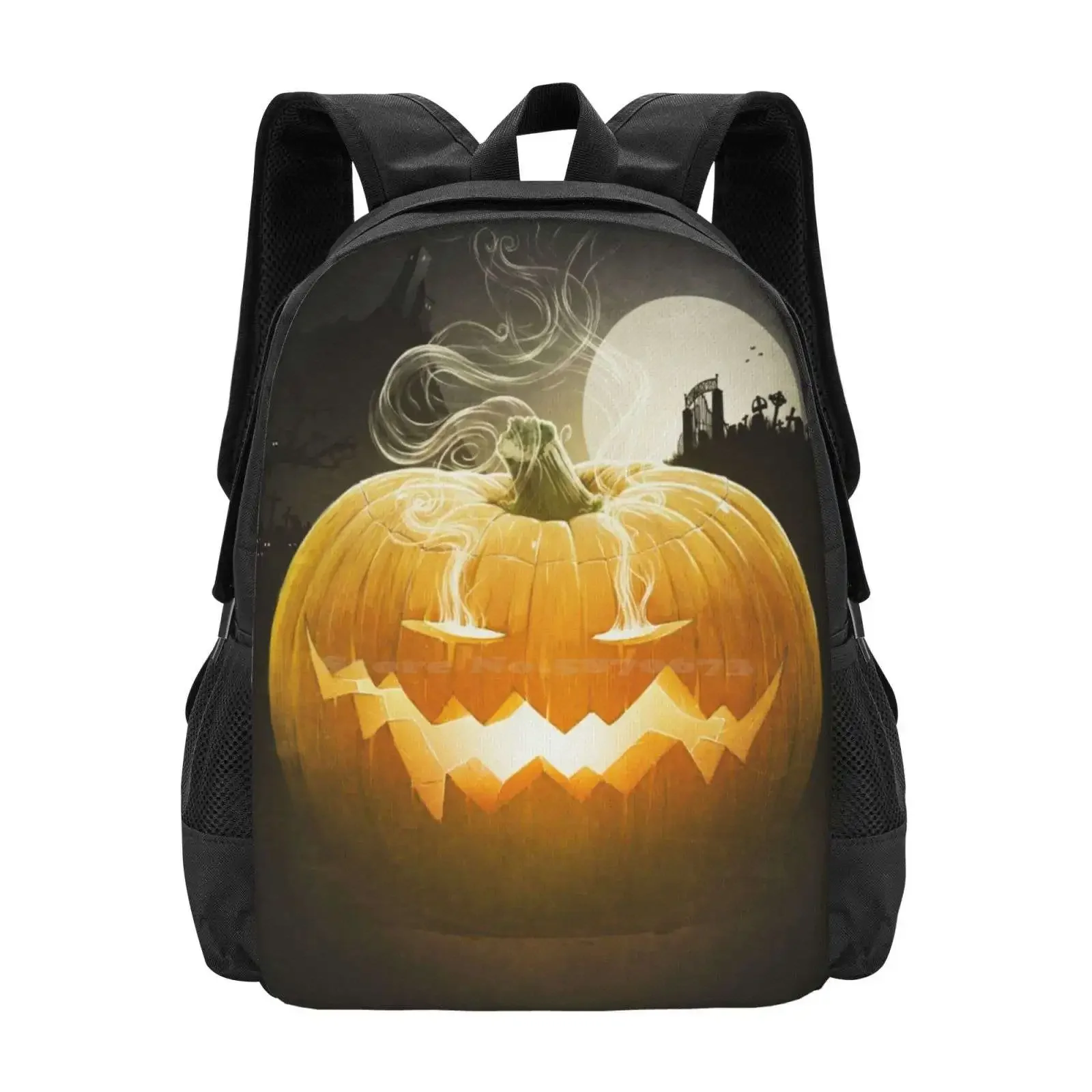 

Тыква И. Школьные сумки, дорожный рюкзак для ноутбука, тыква, Хэллоуин, страшный ужас, секрет, страх, темно