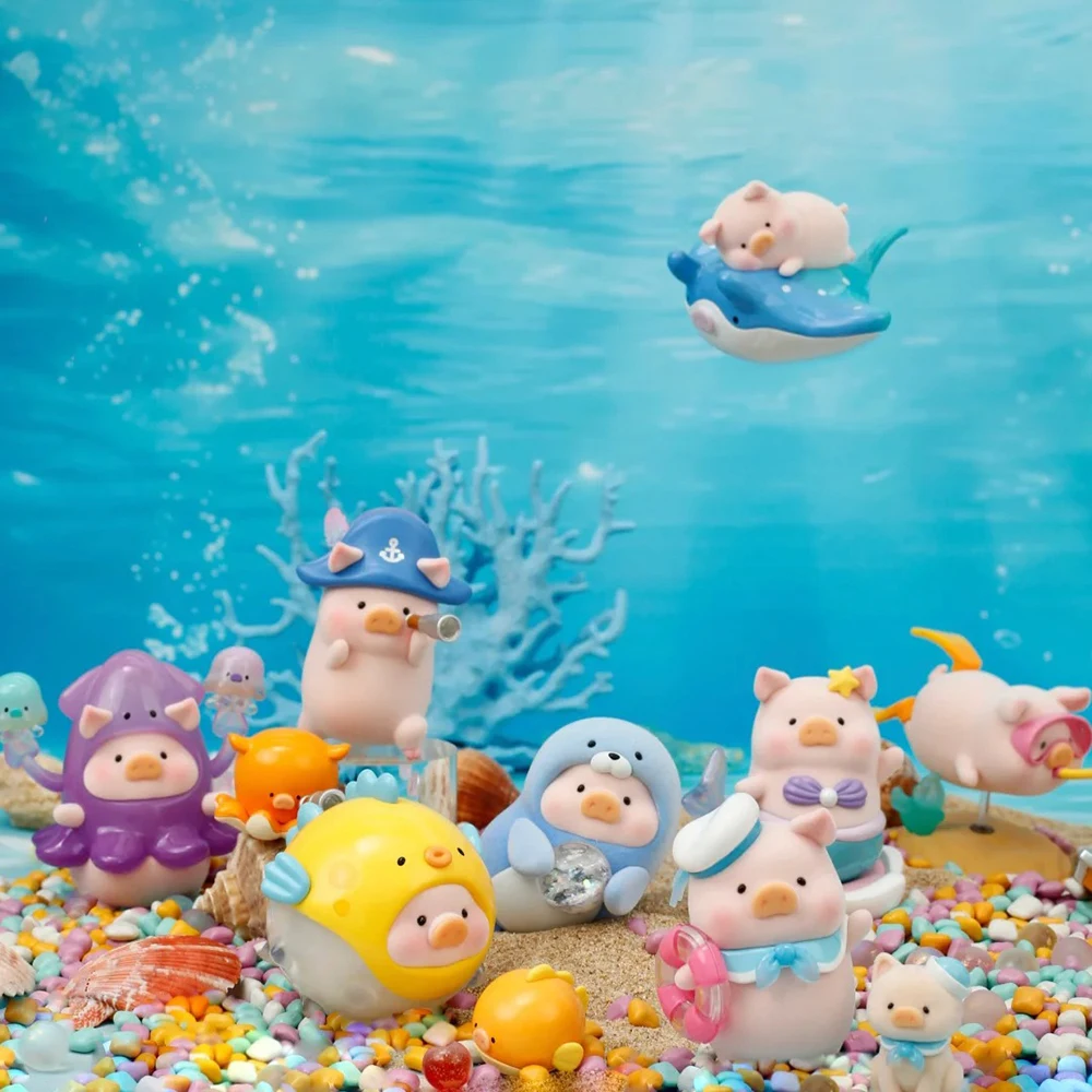 

52toys Dreamy Blue Ocean Lulu The Piggy Blind Box Hand-Made Toy Dolls Around The Art Toy To Play With Ornaments Gift