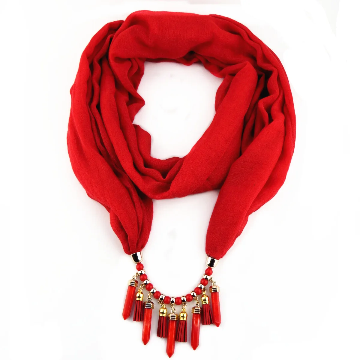 Women Cotton Linen Necklace Pendant Scarf Ethnic Fashion Long Scarf Shawl Scaf Wrap Pashminas Para Mujer