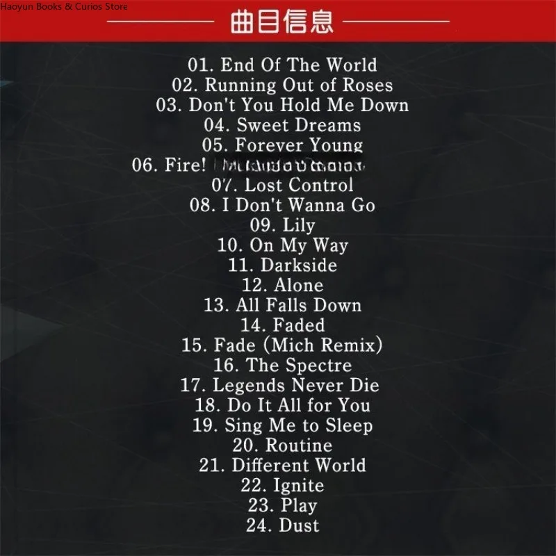 Alan Walker 24 Songs Hits CD - Faded, Sing Me to Sleep - Elektroniczna muzyka na płytce CD do samochodu, domu, podróży, 1CD