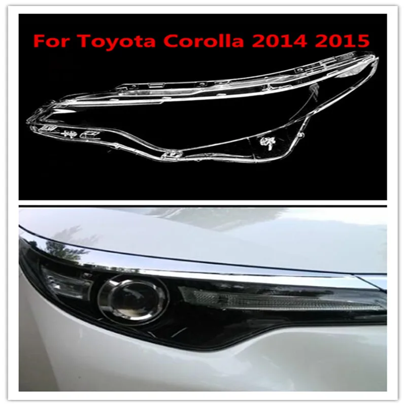 For Toyota Levin 2014 2015 Car Accessories Front Headlamp Transparent Lampshade Lamp Shell Headlight Lens Cover Plexiglass