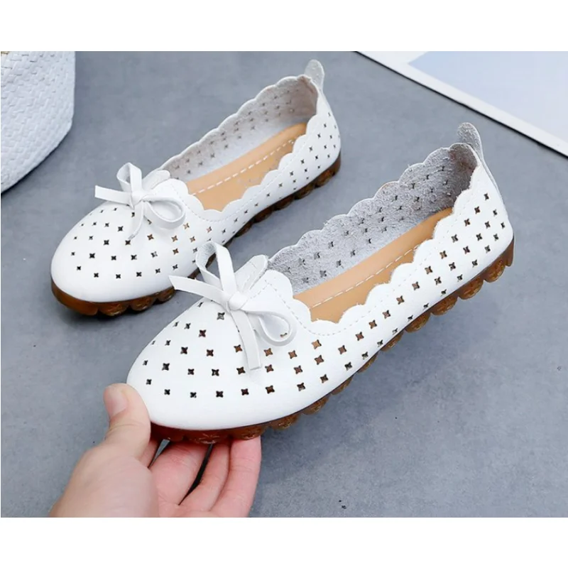 2024 New Lightweight Women Flats Soft Moccasins Women Genuine Leather Shoes Flat Shoes Woman Loafers Casual Shoe