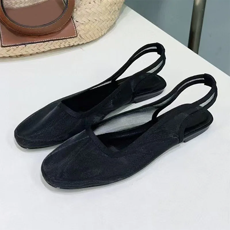 

Летние туфли на плоской подошве, женские туфли без шнуровки с круглым носком, дышащая женская обувь с сеткой, повседневная легкая рабочая обувь для путешествий, женская обувь