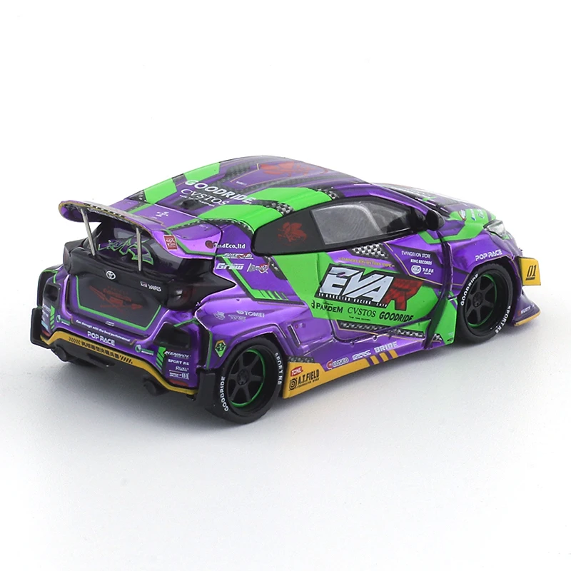 XCARTOYS POP RACE 1/64 Toyota Yaris EVA RT TEST TYPE-01GR Car Alloy Vehicle Diecast Metal Model Kids Xmas Gift Toys for Boys