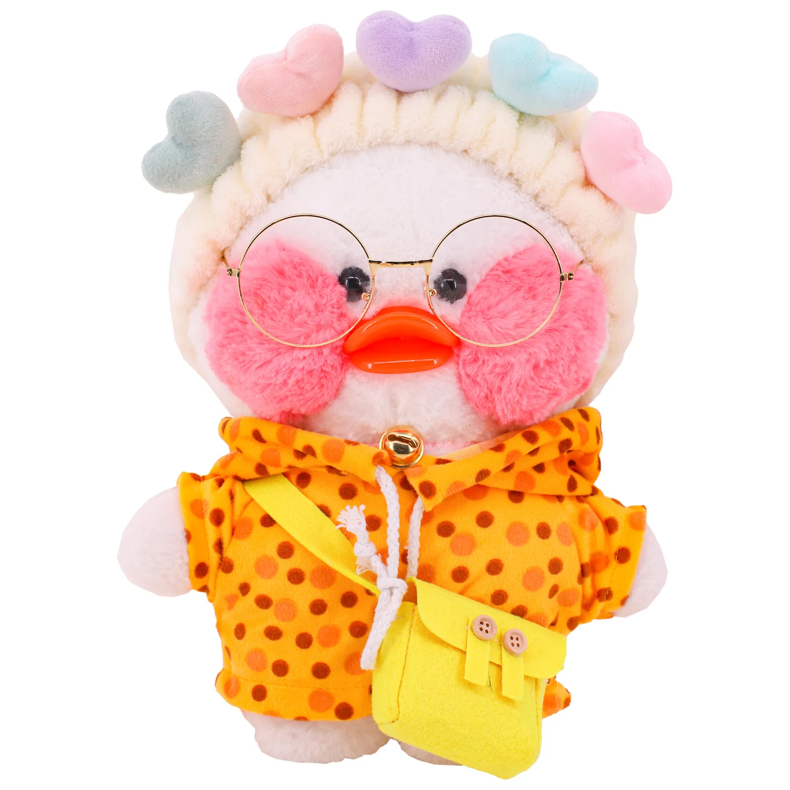 30cm Kawaii Cafe Duck Doll Clothes T-shirts Hoodie Unique Design Lalafanfan Duck Doll Animal Toys Birthday DIY Gift For Children