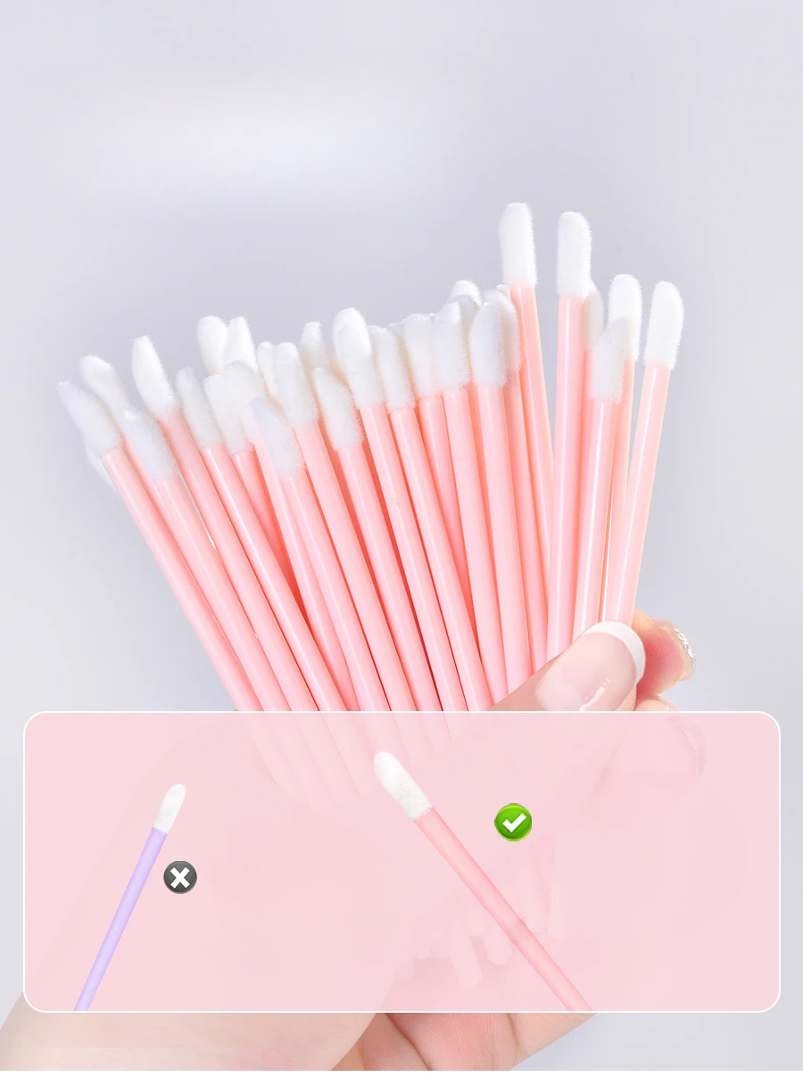 25/50PCS lip applicators disposable,lip brush,disposable mascara wands,disposable makeup applicators,disposable lip applicators