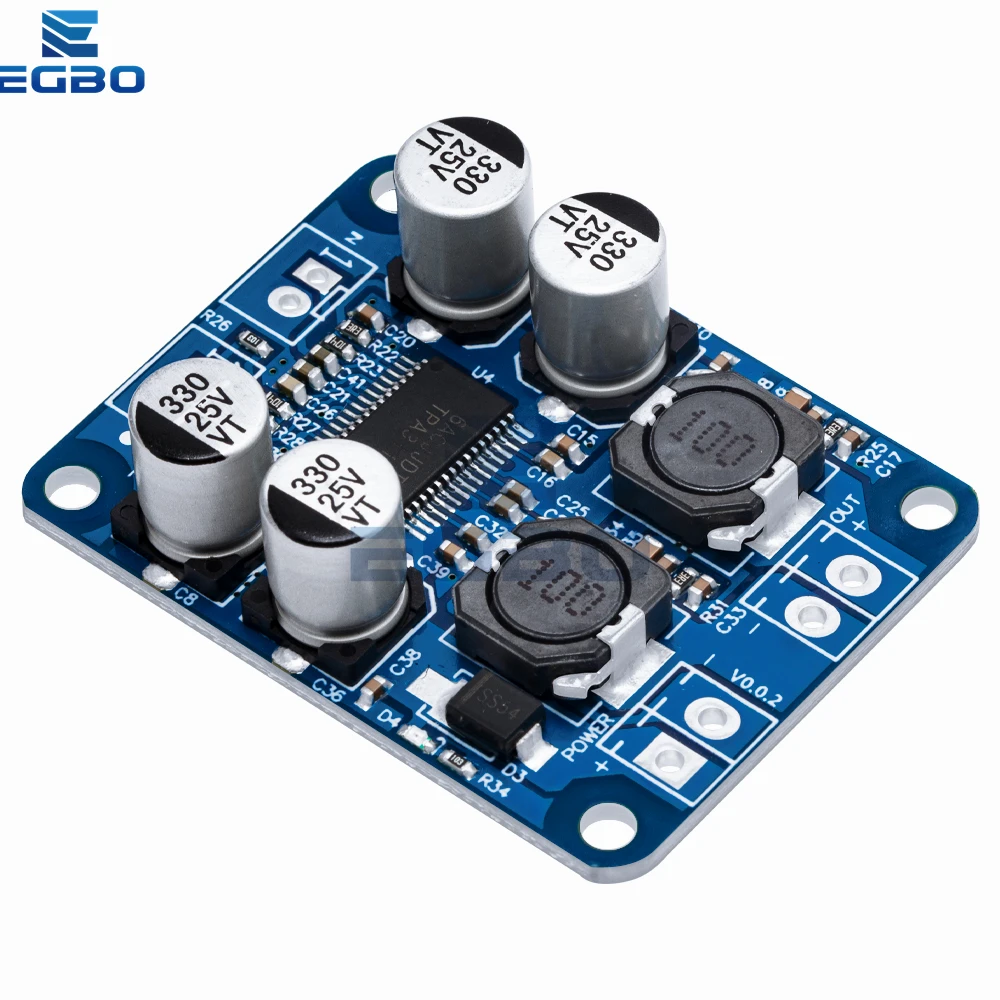 1PCS /5pcs/10PCS EGBO  32PIN CHIP  DC 12V-24V TPA3118  60W Mono Digital Audio Power Amplifier Board Amp Module