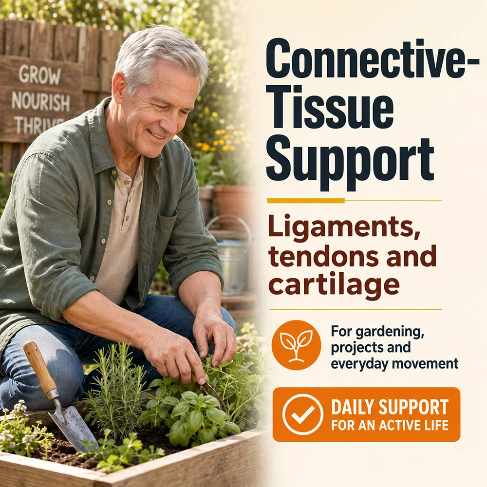 Joint cartilage supplement containing glucosamine and type II collagen complex to enhance joint flexibility